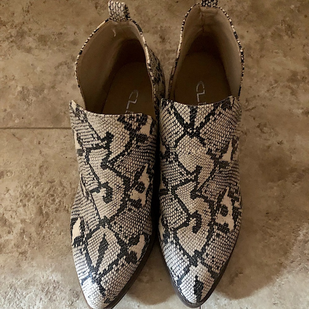 Snakeskin Booties